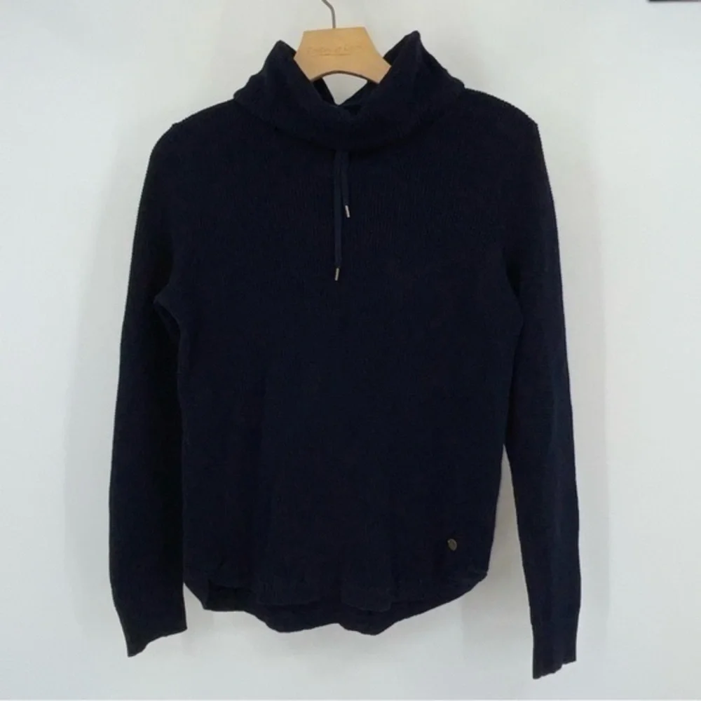 Ralph Lauren Womens Cowl Neck Sweater Navy Blue Size Medium H13 - Picture 1 of 7